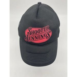 Used Black Shooter Jennings Trucker Hat Cap Foam Mesh Put The O Back In Country